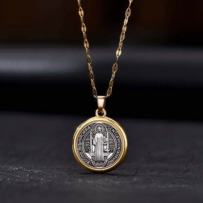 St. Benedict Cross Alloy Necklace Simple High-end Necklace Accessories