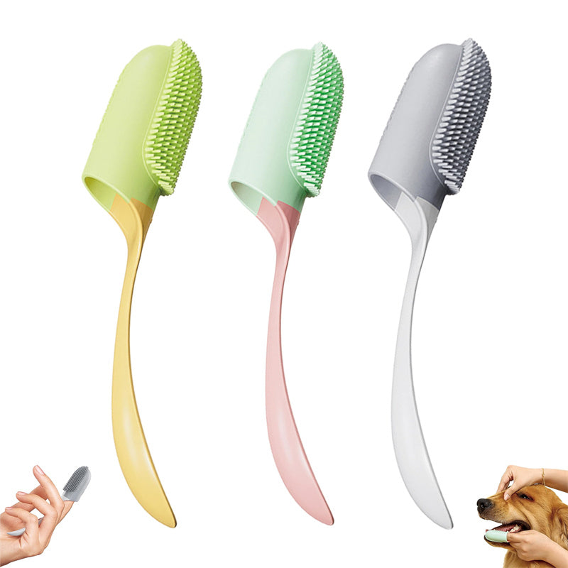 Dog Tooth Cleaning Brush Care Finger Wrap Cat Dog Oral Cleaning Toothbrush Tool Silicone
