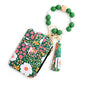 Women's Floral Print Leather Card Bag