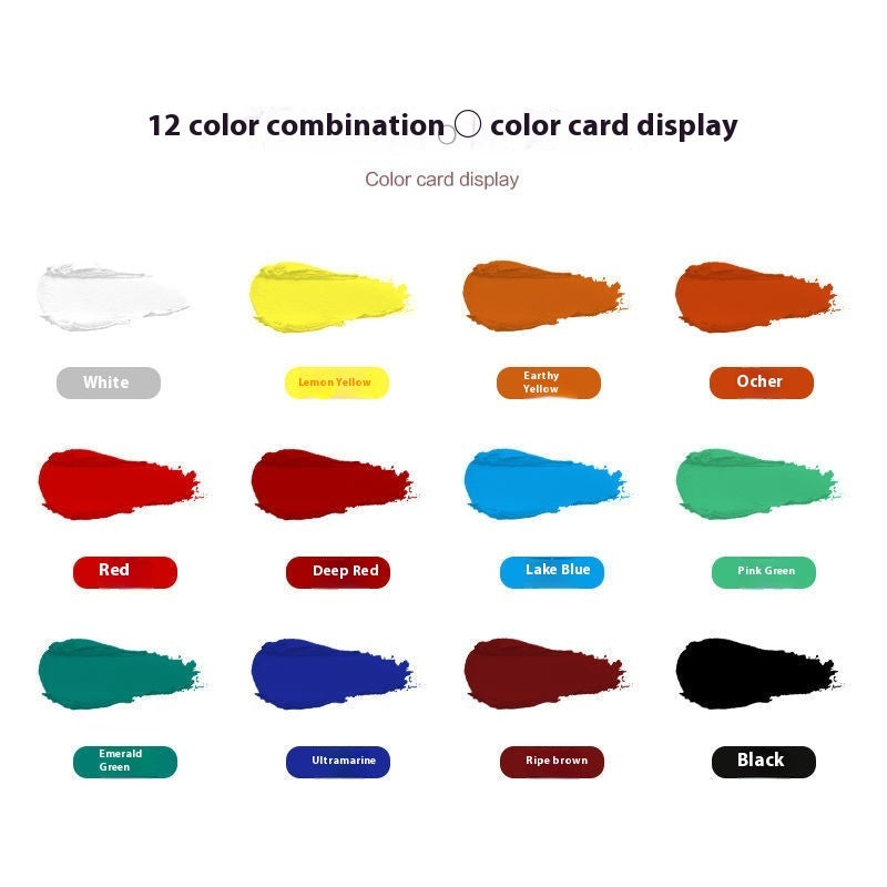 Propylene Paint Set 12ml Waterproof Beginner Children's Painting 12182436 Color Oil Painting
