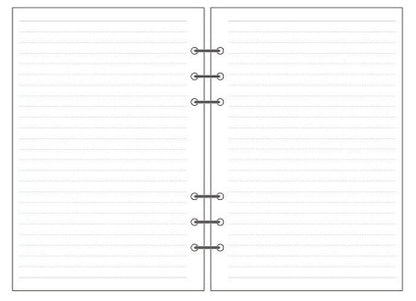 6-hole Notebook Loose-leaf Refill Blank Dot Matrix Horizontal Line