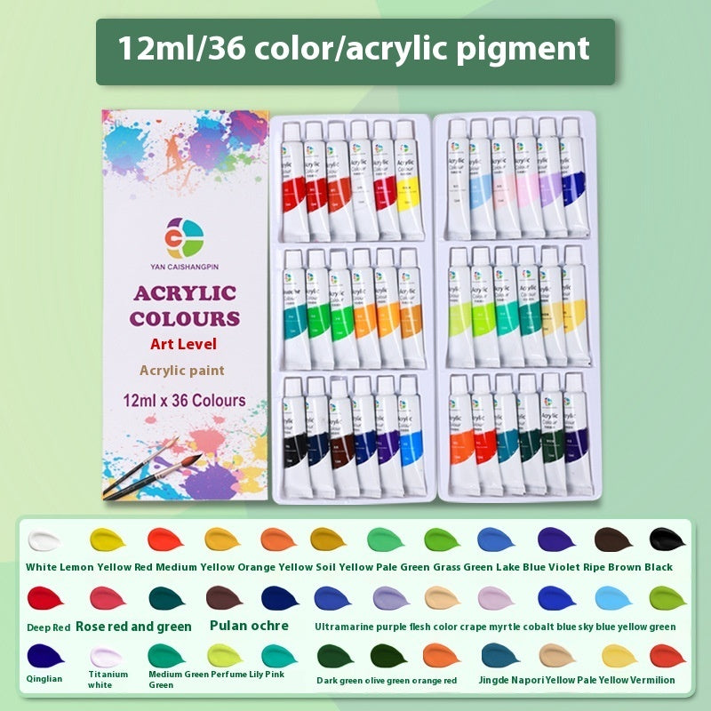 Propylene Paint Set 12ml Waterproof Beginner Children's Painting 12182436 Color Oil Painting