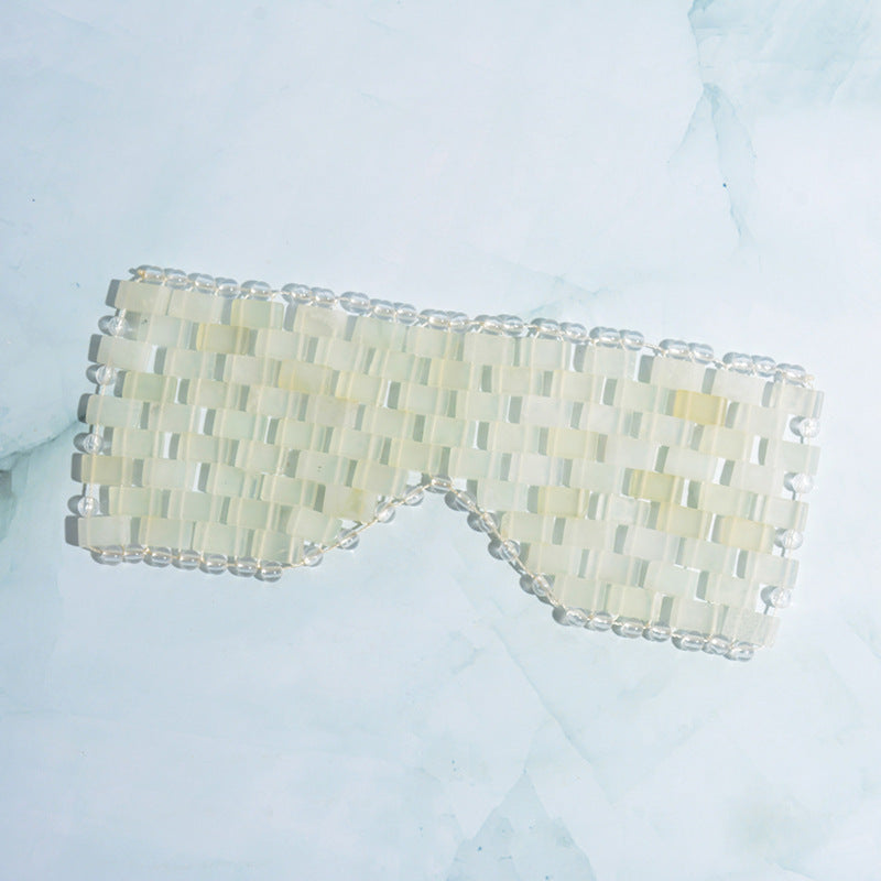 Jade Eye Curtain Facial Cool Massage Eye Mask Woven Green Phoenix Jade Facial Beauty Eye