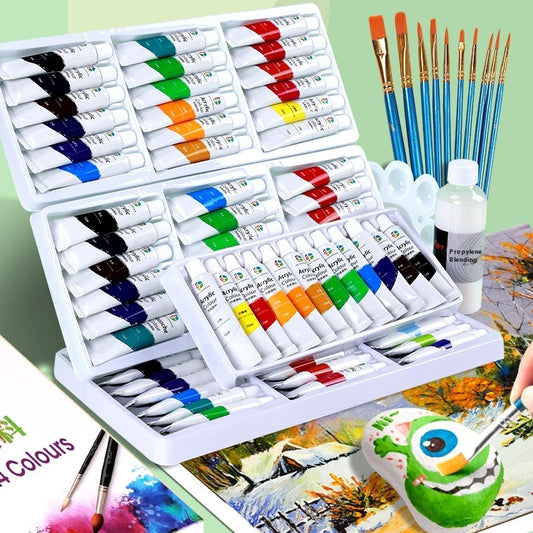 Propylene Paint Set 12ml Waterproof Beginner Children's Painting 12182436 Color Oil Painting